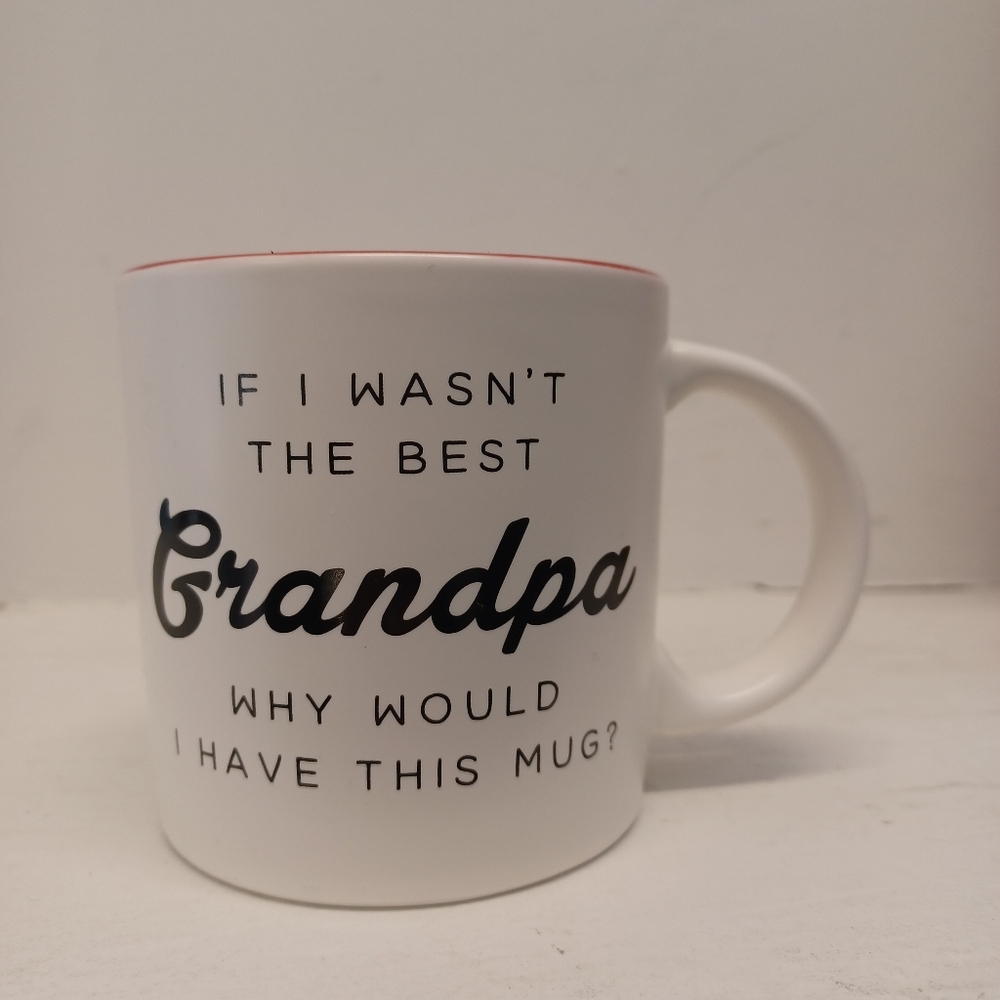 Indigo Best Grandpa Coffee Tea Mug Cup Funny Gift Red Interior